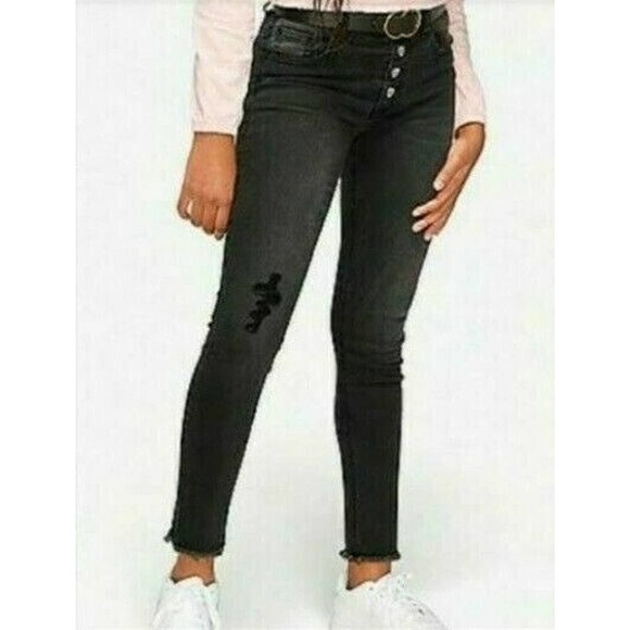 Justice Black High Rise Jeggings Jeans 